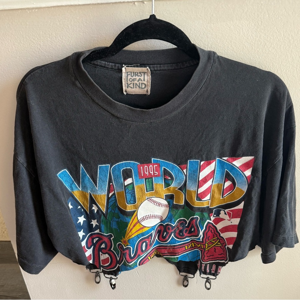 FURST OF A KIND - Unique Vintage Braves World Series Crop Top